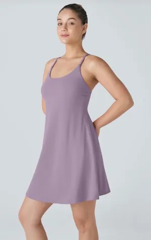 Halara Lavender Scoop Neck Athletic Dress thumbnail 1