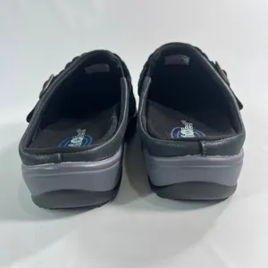 Orthofeet Irma Womens Size 11 Medium Black Leather Orthopedic Comfort Clog Mules thumbnail 8