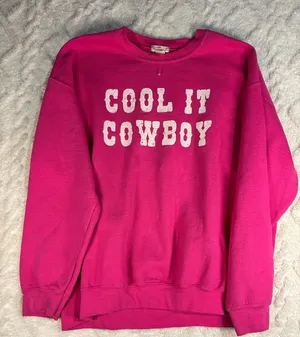 Altard state crewneck pink cool it cowboy large/xlarge thumbnail 1
