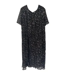 Baltic born Belfast Pleated Maxi Dress 3x Black Floral Cottagecore thumbnail 2