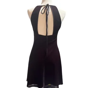 Y2K STEPPIN OUT Whimsigoth Fairy Grunge Burgundy Halter Dress in Sz 3/4 thumbnail 2