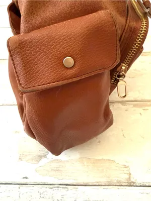 A New Day Brown Leather Purse Shoulder Bag Multiple Pockets 12x10x4in thumbnail 3