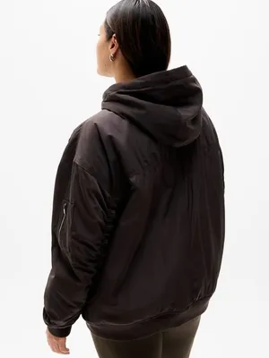 New Athleta S Upfield Bomber Jacket Truffle Brown Small Regular thumbnail 5