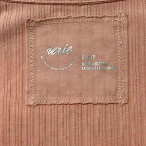 Aerie Ribbed Wrap Bodysuit XS Pink Long Sleeve Ballet Core NWT thumbnail 5