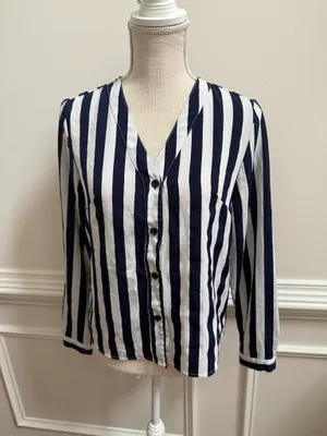 Striped Blouse Blue thumbnail 3
