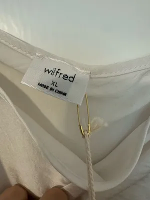 NWT Aritzia | Wilfred | Only Slip Midi Dress in Light Birch Size XL thumbnail 11