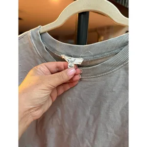Easel Los Angeles Distressed French Terry Sweatshirt oversized small thumbnail 4