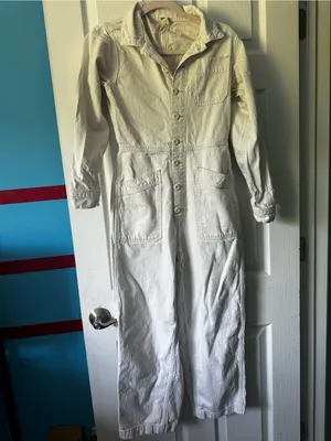 Free People Gia Ivory Long Sleeve Coverall Jumpsuit thumbnail 2