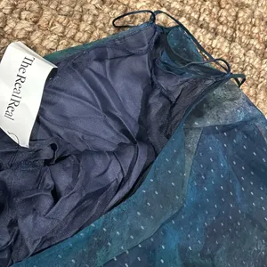 Non Signe Designer Holographic Floral Printed Slip Dress thumbnail 6
