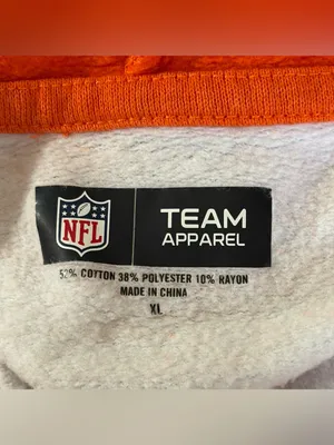 NFL Team Apparel Denver Broncos Women's XL Hoodie Orange White Colorblock thumbnail 4