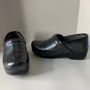 Dansko Professional Womens Clogs Shoes Sz 42 US 11 Black Plaid Comfort Nurse thumbnail 12