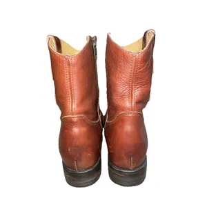 Justin Boots Cognac Leather Moto Western Ankle Boots Womens 7B MSL106 thumbnail 6