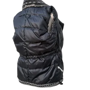 Athleta Fair Isle Goose Down Puffer Vest Grey Black Sm Atheisure Full‎ Zip Ski thumbnail 13
