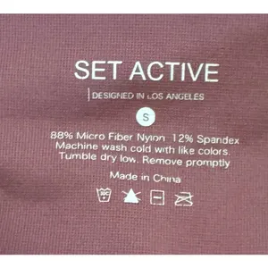 Set Active Mis rise Compression Athleisure Workout Leggings Purple Size Small thumbnail 7