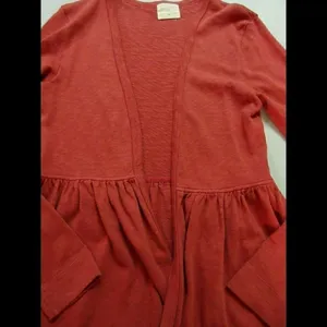 Anthropologie knit jacket top reddish color Small thumbnail 3