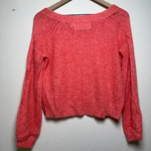 Anthropologie Rosie Neira‎ Women Alpaca Sweater XS Pink Fuzzy Slouchy Coastal thumbnail 7