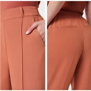 NEW SPANX Carefree Crepe Trouser Straight Wide Leg Sedona Size Medium Petite thumbnail 4