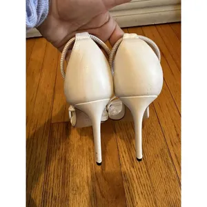 SCHUTZ Gaiah Ankle Strap Sandals in White Leather Size 7.5 EUC thumbnail 8