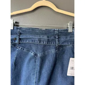 NWT’s Free People Faded Indigo Denim Skirt with Belt Size 6 thumbnail 5