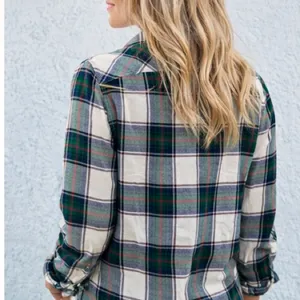 American Eagle Boyfriend Fit Plaid Flannel Shirt Size S 100% Cotton thumbnail 3