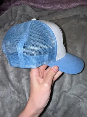 Bass Pro Shops blue and white trucker hat thumbnail 2