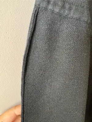 UNIF Women’s Black High-Waisted Knit Fold-Over Flare Pants Size Medium thumbnail 6