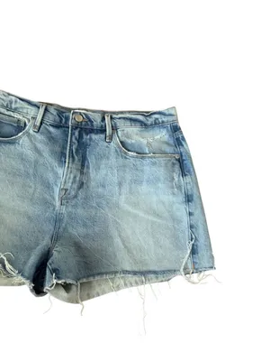 GOOD AMERICAN Light Wash Denim Shorts Size 31 / US 12 thumbnail 2