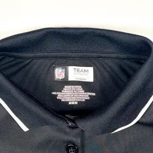 NFL Pittsburgh Steelers Polo Shirt‎ Women's Team Apparel Medium Black White thumbnail 5