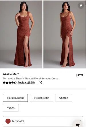 Azazie Bridesmaid Dress Terracotta thumbnail 2