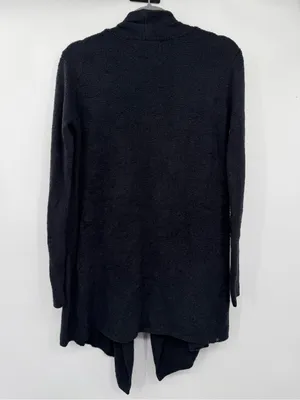 Barefoot Dreams CozyChic Lite Long Cardigan S/M Black Open Front Style 436 thumbnail 4