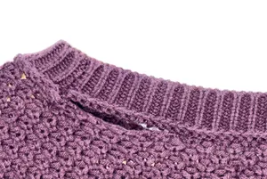 Abercrombie & Fitch Burgundy Red Ribbed Knit Crewneck Long Sleeve Sweater Size L thumbnail 5