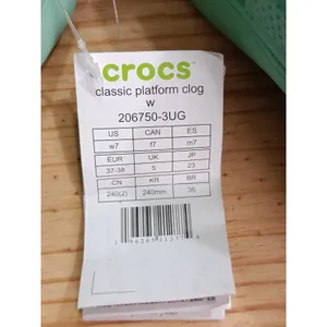 Crocs Classic Platform Clog Mint Green Womens Size 7 Chunky Slip On Shoes thumbnail 9