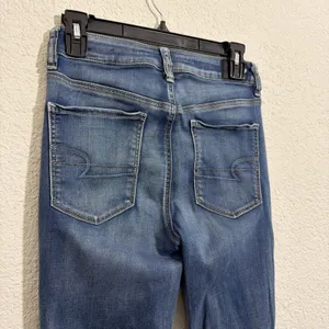 American Eagle Next Level Stretch Hi-Rise Jegging Jeans Size 8 Short Distressed thumbnail 8