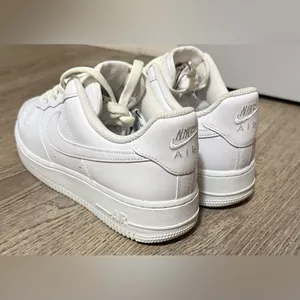 Nike Air Force 1 Low Triple White Sneakers | Women’s Size 9 Classic Clean Kicks thumbnail 5