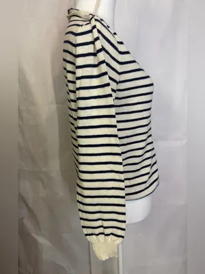 Ralph Lauren Navy and White Striped Long Sleeve Crewneck thumbnail 3