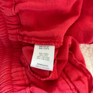 Love Tree Red Drawstring Linen-blend Straight Leg Pants M Coastal Boho Gorpcore thumbnail 9