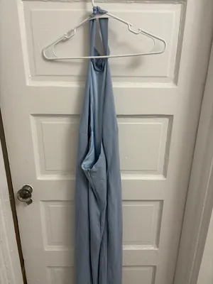 parthea Baby Blue Halter Formal Dress thumbnail 5