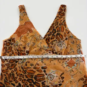 California Krush Vintage Y2K Leopard Paisley Lace Babydoll Top thumbnail 7