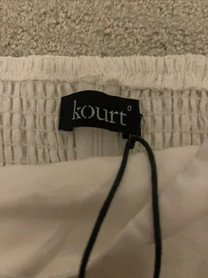 NWT Kourt Nadia Linen Top size 0 White cap sleeve crop Tibi Few Moda thumbnail 8