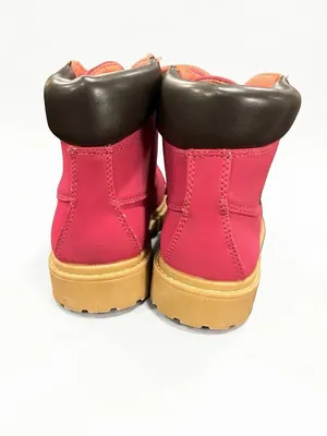 Fashion Class USA Kids "Working Hiking" Pink Lace-Up Boots - Size 2 thumbnail 2