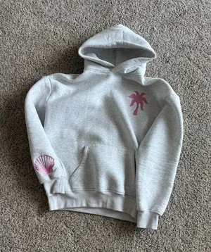 Pink Palm Puff Everything Comes in Waves Hoodie thumbnail 1