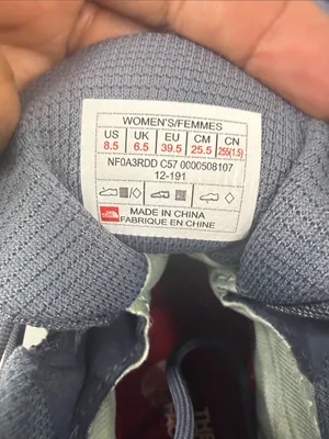 The North Face Women's Charcoal Gray Ankle Hiking Boots with Teal Logo thumbnail 6