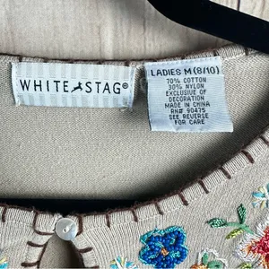 White‎ Stag Cream Blouse with Colorful Embroidery thumbnail 4