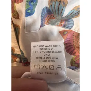 Show Me Your MuMu Pajama Top XS Sunday Morning Rainbow Butterflies Short Sleeve thumbnail 7