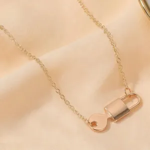 3/$30 💛 Lock and Key Necklace Gold thumbnail 2