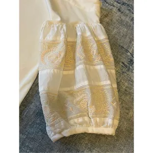 Free People Ivory Rock With It Embroidered Knit Blouse Medium thumbnail 6