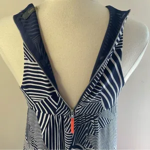 THML Navy‎ Blue & White Sleeveless Mini Dress, Small thumbnail 5