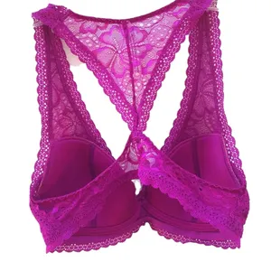 Urban Outfitters out from under Womens size medium bright pink lace bralette thumbnail 2