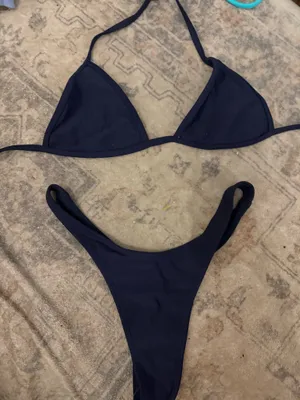 Tinye swim navy bikini small bottom large top thumbnail 1