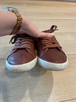 Frye Women’s Mindy Low Top Brown Leather Lace Up Sneaker Size 6 thumbnail 5